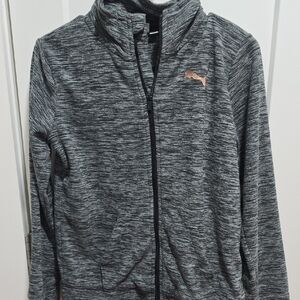 Puma Heather Gray Zip-Up Jacket